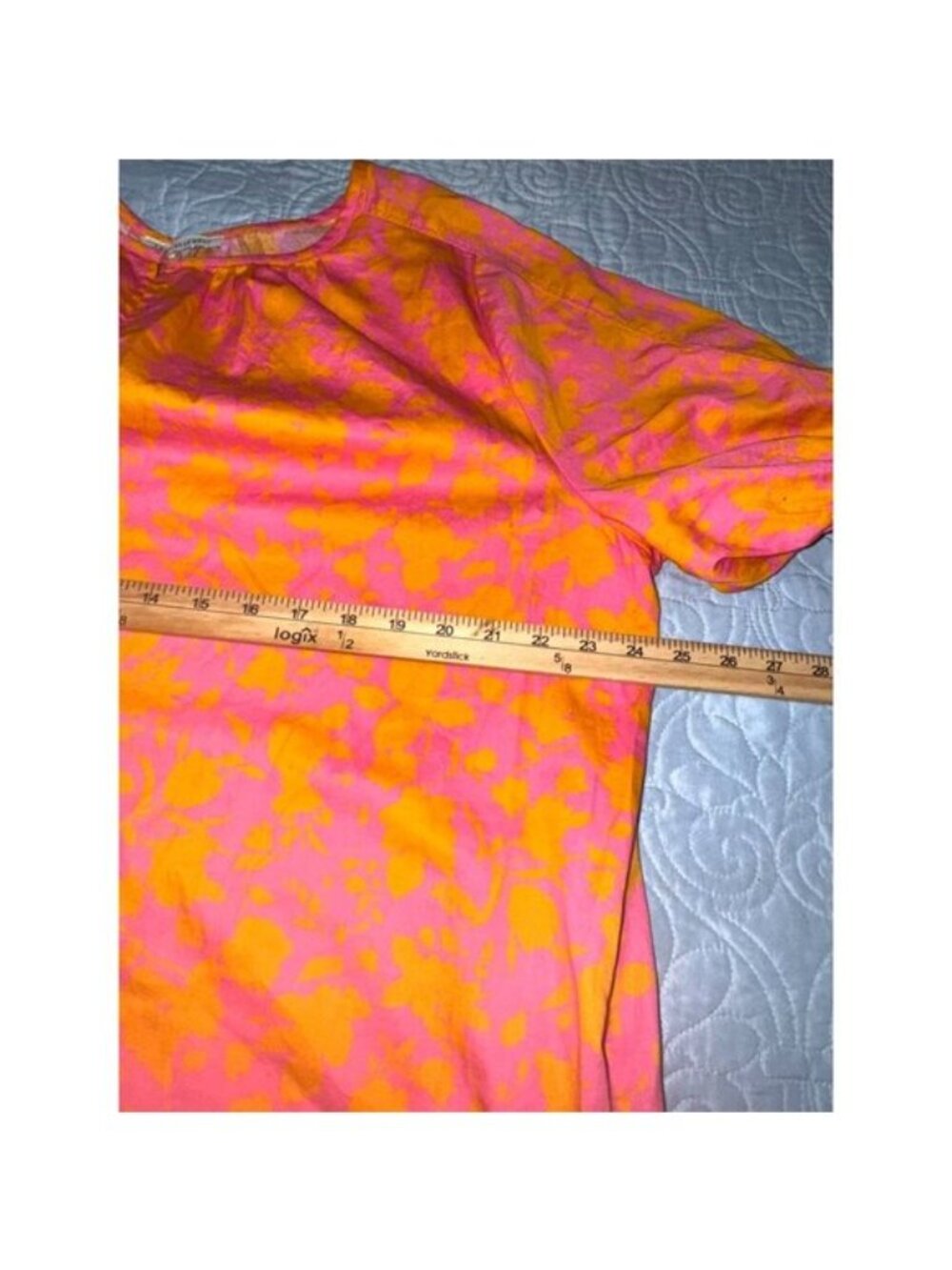 Free Assembly Womens Floral Pink & Orange Dress XXL 100% Cotton Made In India - Picture 11 of 11